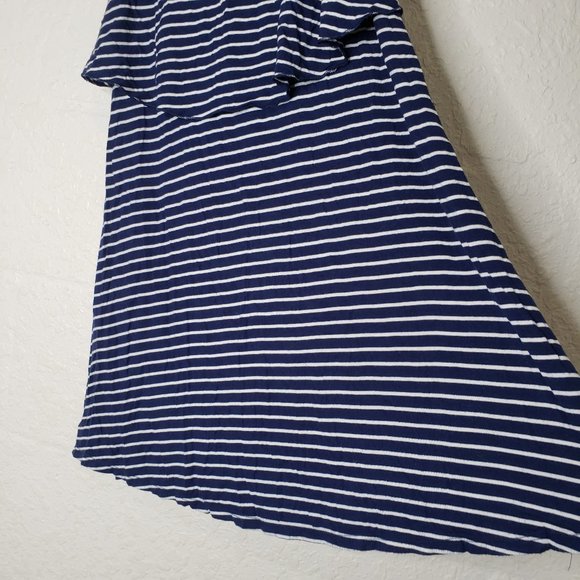 American Eagle Blue/White Stripe Flounce Dress XS - Picture 12 of 16
